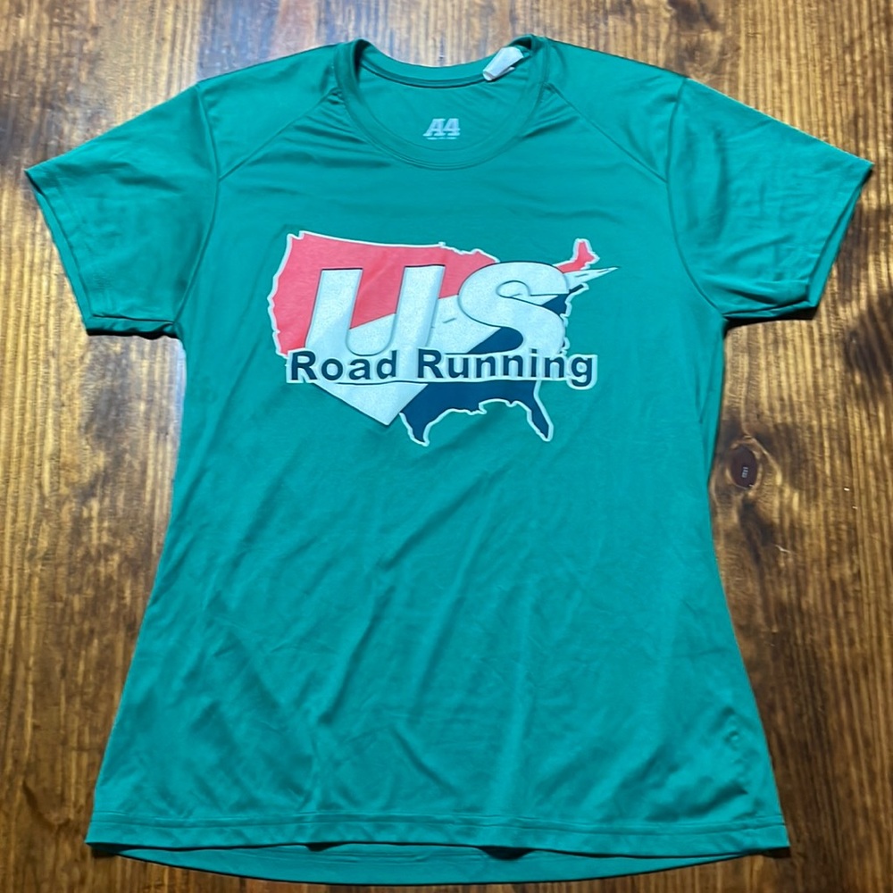 US Road Running green jersey